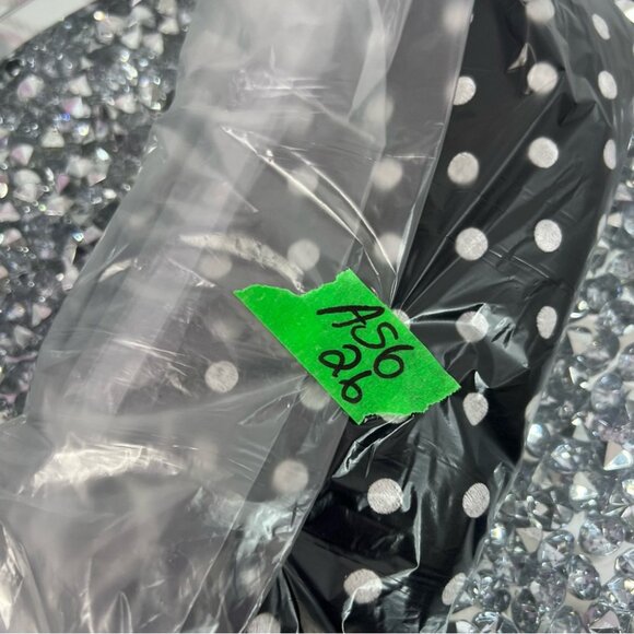 H&M long sleeve dotted shirt stretchy Black and White Polka Dot Blouse - Picture 10 of 10